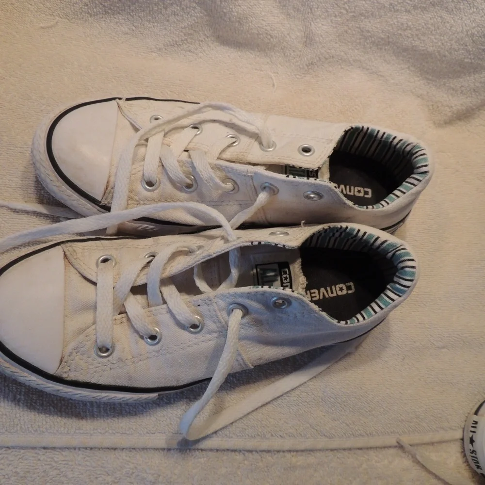 White Converse size 2
